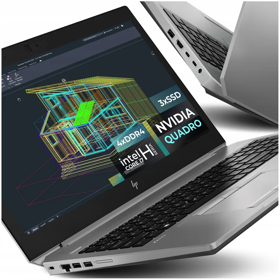 HP ZBook Fury G7 15.6 Mobile Workstation Intel Core i9-10885H 32GB DDR4 -1 TB SSD NVIDIA Quadro T2000 4GB