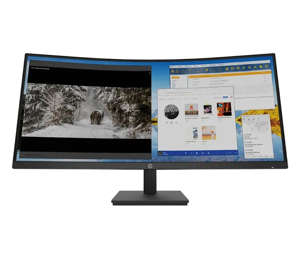 HP M34d WQHD Curved Monitor VA  5ms 100Hz Display.