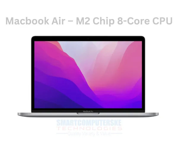 Macbook Air – M2 Chip 8-Core CPU – 8 Core GPU, 8gb Ram, 256gb Ssd, MacOS Monterey 12, 13.6”, Retina Display (MLXW3LL/A)