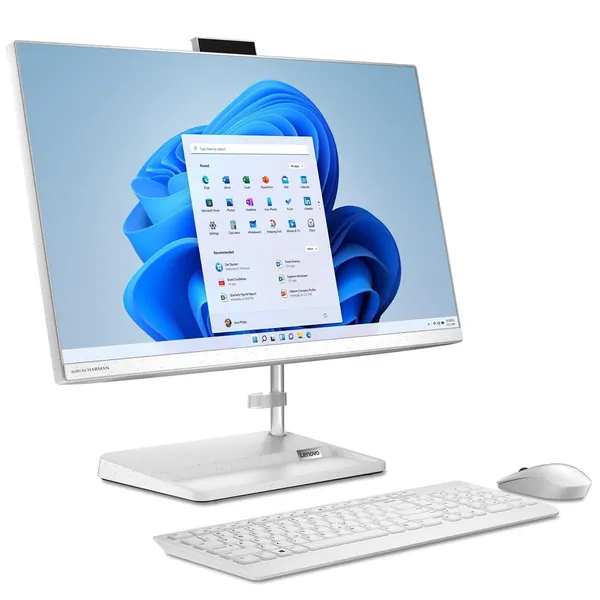 Lenovo IdeaCentre 3 All-in-One AMD Ryzen 3 5300U 8GB RAM 256GB SSD 23.8 Inches FHD Display Desktop Computer White