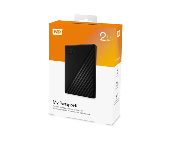 WD My Passport 2TB USB Portable External Hard Drive