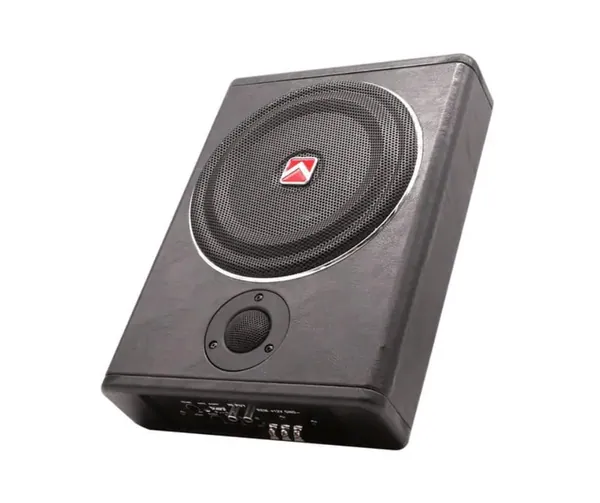 KUERL F-806 8'' 600W Active Under Seat Car Subwoofer Audio Speaker Stereo Powered Amplifier with a synchronized tweeter.
