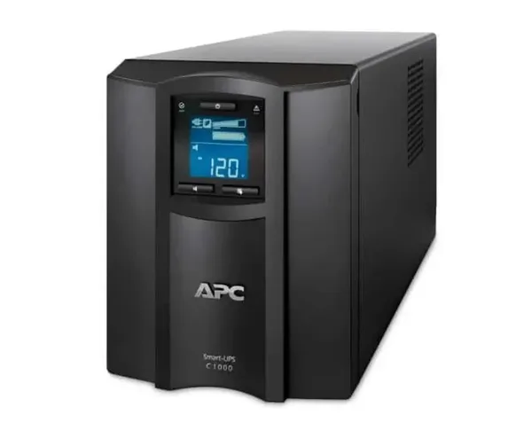APC Smart-UPS C, Line Interactive, 1000VA, Tower, 230V, 8x IEC C13 outlets, SmartConnect port, USB and Serial communication, AVR, Graphic LCD