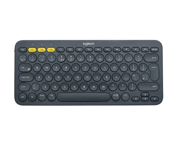Logitech K380 Pebble Multi-Device Bluetooth Keyboard – Windows, Mac, Chrome OS, Android, iPad, iPhone, Apple TV Compatible – with Flow Cross-Computer Control and Easy-Switch up to 3 Devices