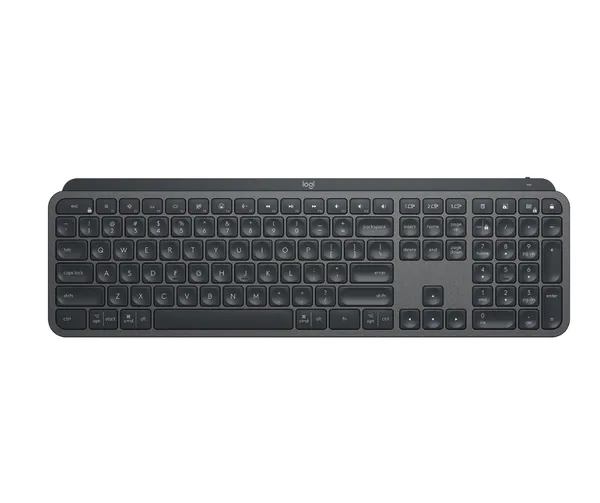 Logitech MX Keys Advanced Wireless Illuminated Keyboard, Tactile Typing, Bluetooth USB-C, Apple macOS, Microsoft Windows, Linux, iOS, Android - Graphite