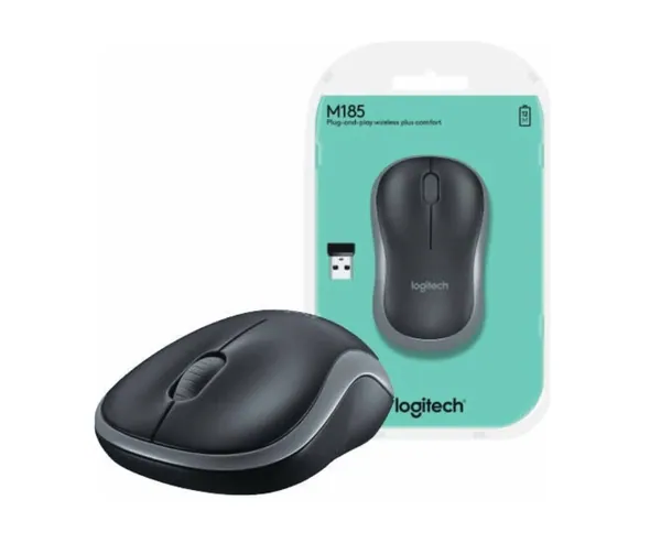 Logitech M185 Wireless Mouse, 2.4GHz with USB Mini Receiver,