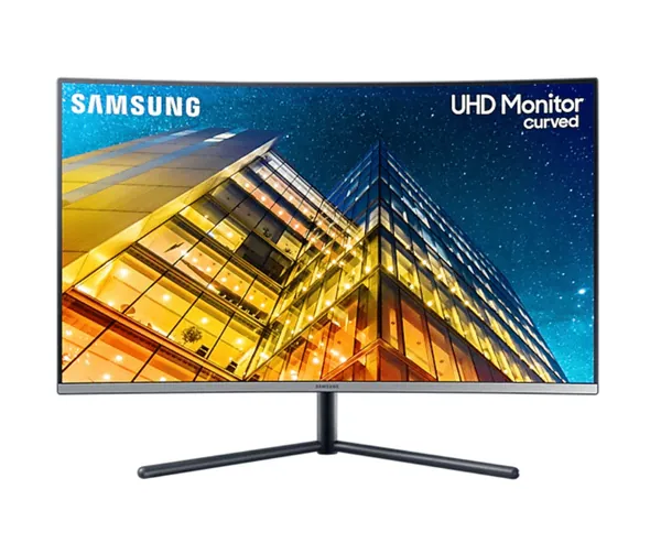 SAMSUNG 32" UR59 Series ViewFinity 4K UHD (3840x2160) Computer Monitor, Curved, HDMI, Display Port, 3-sided border-less, Eye Saver Mode