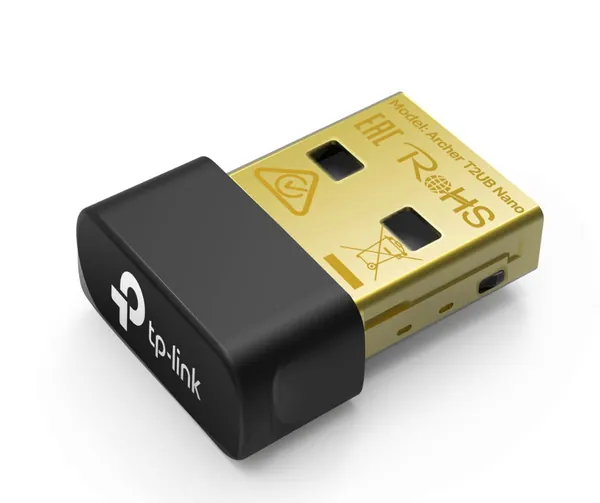 TP-Link Nano AC600 USB WiFi Adapter(Archer T2U Nano)- 2.4G/5G Dual Band Wireless Network Transceiver for PC Desktop, Travel Size