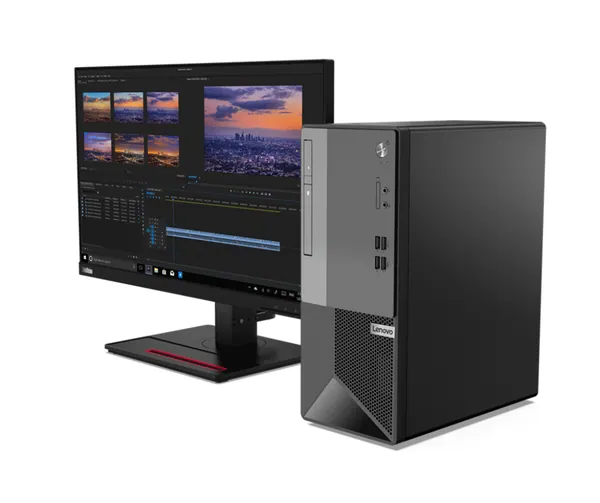 Lenovo V50t G2TWR, Core i3-10100, 4GB DDR4 RAM 1TB 7200rpm Hard disk 10th Gen CPU with 19 inch TFT Monitor