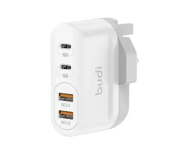 Budi 40W Dual USB QC & Dual USB-C PD Wall Charger
