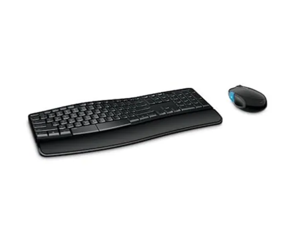 Microsoft Sculpt Comfort Desktop  Wireless, Comfortable, Ergonomic Keyboard and Mouse Combo with Cushioned Palm Rest and USB Wireless Receiver