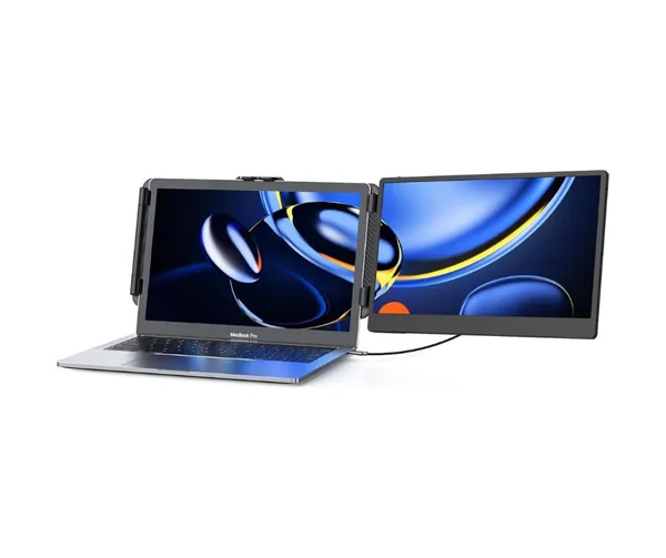 V2COM 2023 Upgraded S1 14” Portable Monitor for Laptop Screen Extender Monitor 1080P FHD IPS Dual Laptop Monitor Extender Plug and Play Type-C/HDMI for 13-17.3 inch Laptop