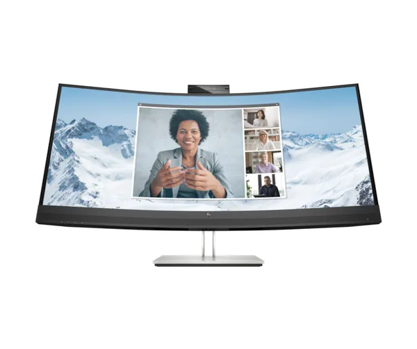 HP E34m G4 34 inch Curved WQHD (3440 x 1440)  LED-Backlit LCD Conferencing Monitor, USB-C, HDMI, DisplayPort, Camera, Built-in Speakers.