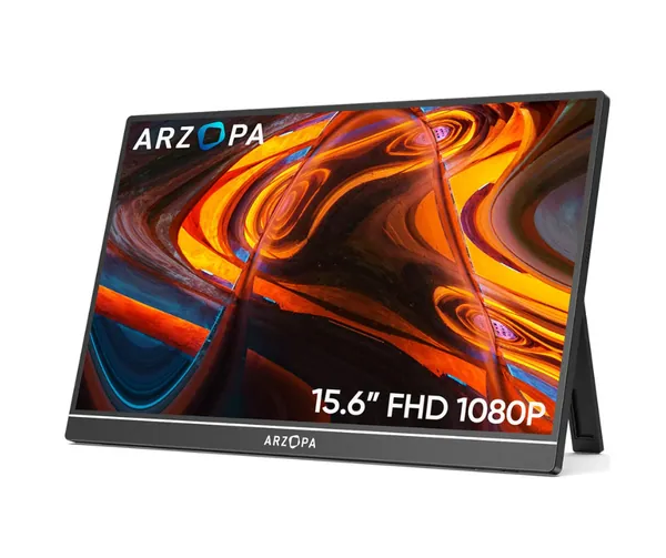 ARZOPA A1 Portable Monitor 15.6" FHD 1080P - Ultra-Slim Portable Laptop Monitor
