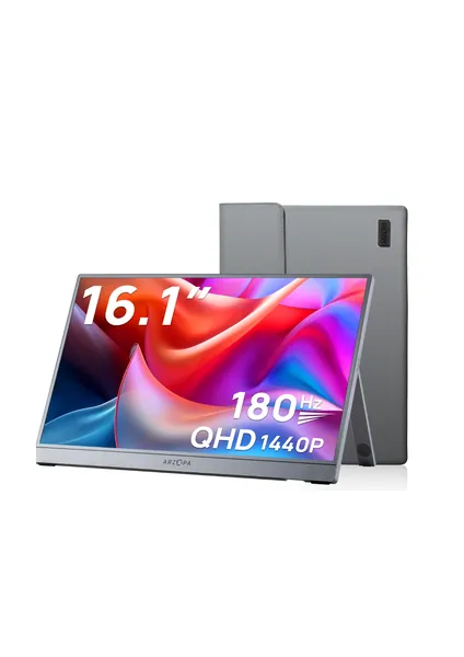 ARZOPA Z3FC 16.1'' 180Hz 2.5K Portable Gaming Monitor with HDR