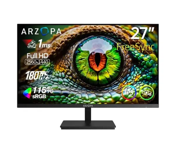 ARZOPA 27-Inch QHD (2560x1440) 180HZ Gaming Monitor