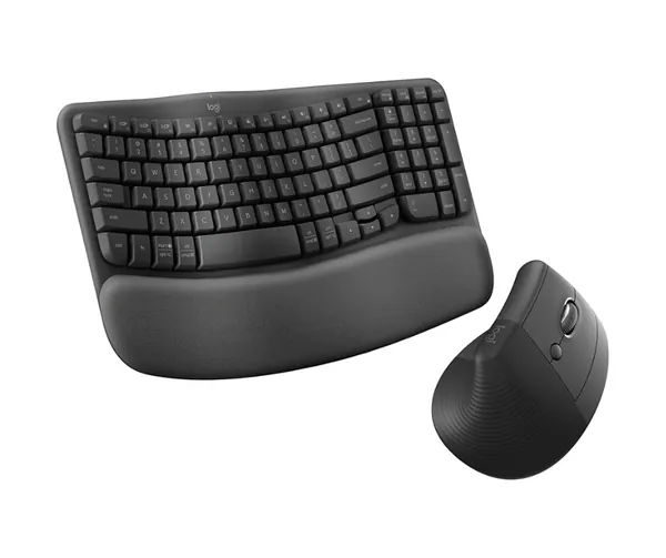 Logitech Wave Keys & Lift Vertical Mouse - Ergonomic