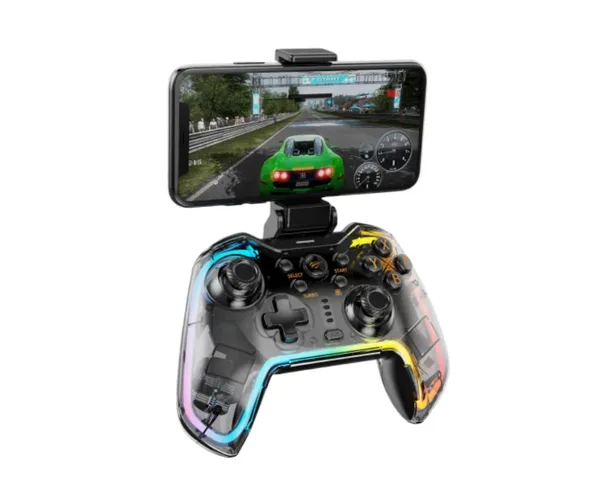 Havit G158BT Pro Transparent, RGB Bluetooth Vibration Gamepad