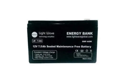 Lightwave 12V/7.5AH Ups battery-High Performance SMF battery LW 7AH