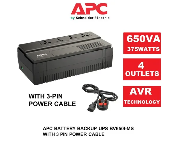 APC EASY UPS BV 650VA, AVR, Universal Outlet, 230V - Image 2 APC EASY UPS BV 650VA, AVR, Universal Outlet, 230V - Image 3 Click to enlarge APC EASY UPS BV 650VA, AVR, Universal Outlet, 230V APC EASY UPS BV 650VA, AVR, Universal Outlet, 230V - Image 2