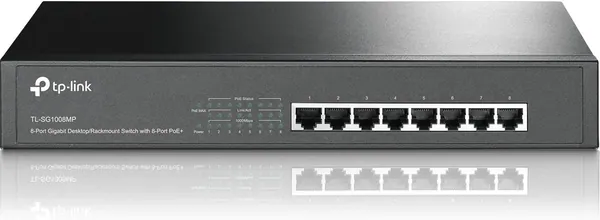 TP-Link TL-SG1008MP V2 | 8 Port Gigabit PoE Switch | 8 PoE+ Ports @153W | Rackmount | Plug &amp; Play