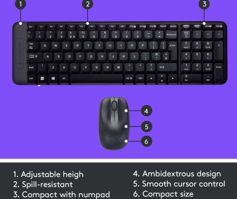 Logitech MK220 Wireless Keyboard and Mouse