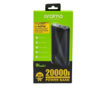 Oraimo Traveler 4 20000mAh 2.1A Triple Ports Fast Charging LED Power Bank-Black