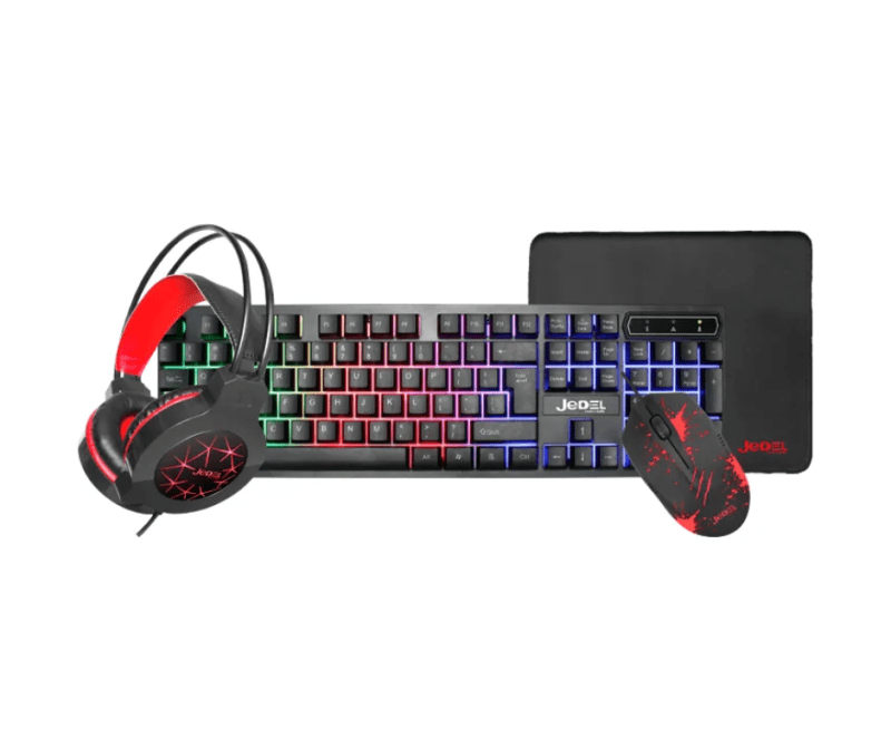 JEDEL CP-05 4IN1 MECH KB + MOUSE + HEADSET W/ LED + MOUSEPAD GAMING CO