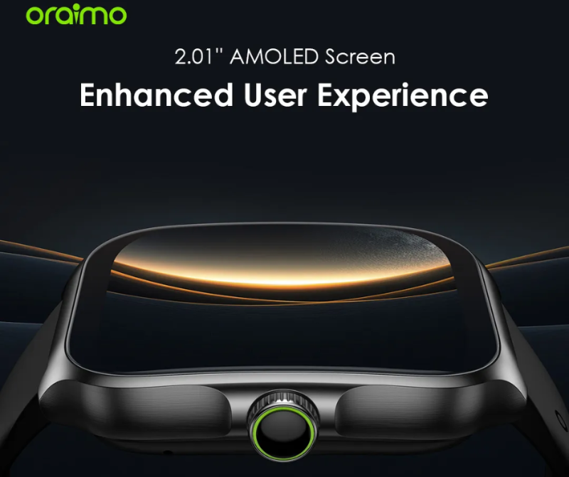 Oraimo Watch Nova AM 2.01" AMOLED Screen Curved Cover Smart Watch